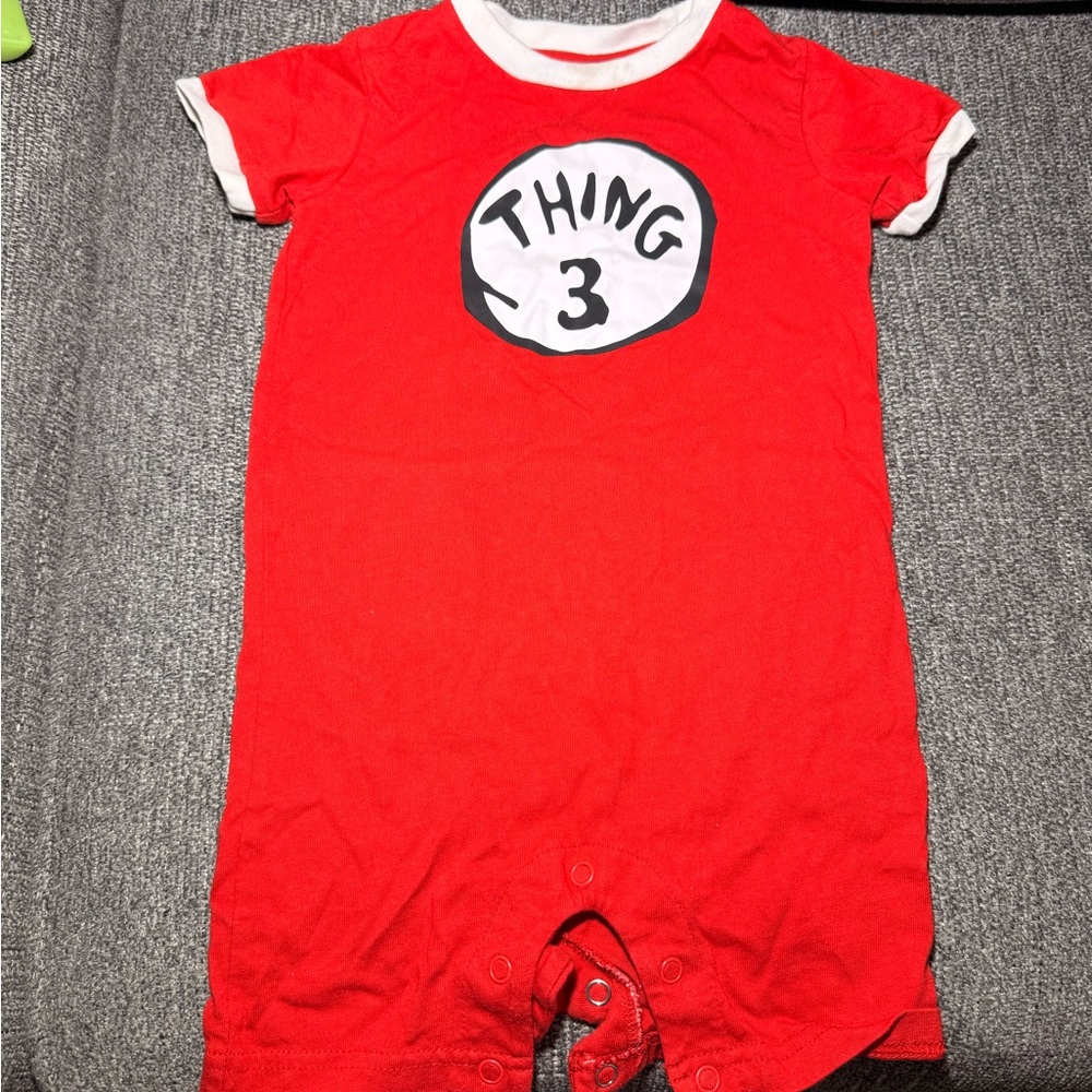 Dr Seuss Thing 3 Universal Studio romper toddler unisex size 24 months